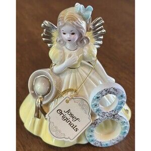 Josef Originals Figurine 8 Year Old Birthday Angel Girl With tags.